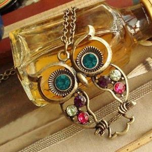 Owl necklace.